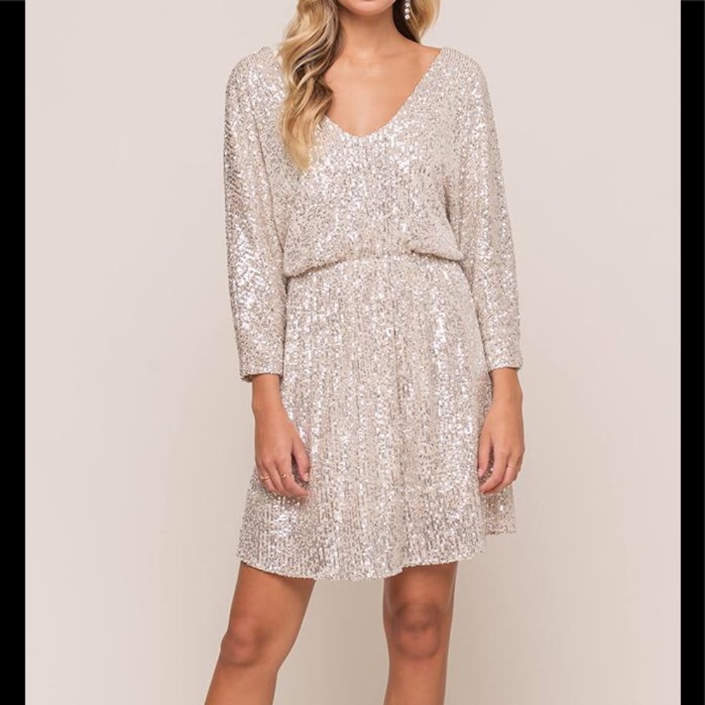 Gold Sequin Cocktail Dress